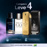 Kit 4 Perfumes Masculinos Importados (100ml) - 1 million, 212 vip, sauvage, acqua [QUEIMA DE ESTOQUE]